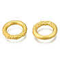 Alloy Linking Rings, Textured, Matte Style, Round Ring