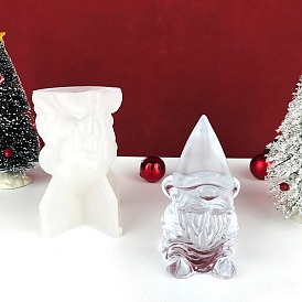 DIY Christmas Santa Claus Food Grade Silicone Candle Molds, for Scented Candle Making