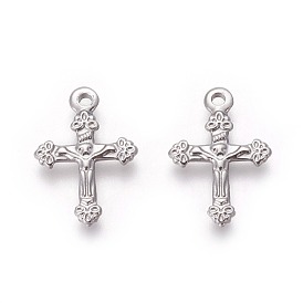 304 Stainless Steel Pendants, For Easter, Crucifix Cross