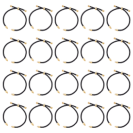 20 изготовление браслета-слайдера из нейлонового шнура, с металлическая фурнитурой, чёрные