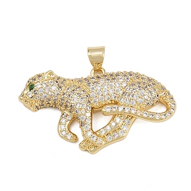 Латунные микро проложить кубического циркония подвески, леопард