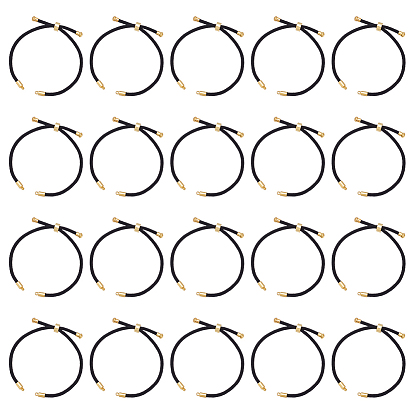 20 изготовление браслета-слайдера из нейлонового шнура, с металлическая фурнитурой, чёрные