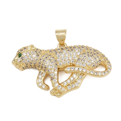 Латунные микро проложить кубического циркония подвески, леопард