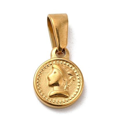 Вакуумное покрытие pvd 304 подвески из нержавеющей стали, долговечный, плоский круглый с женским шармом