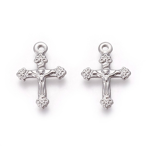 304 Stainless Steel Pendants, For Easter, Crucifix Cross
