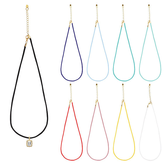 9 шт. 9 цвета нейлоновый плетеный шнур для изготовления ожерелий, с латунной фурнитурой , золотые