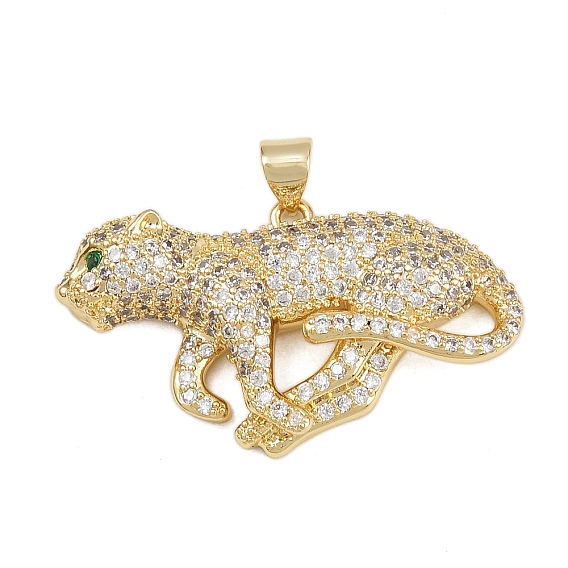 Латунные микро проложить кубического циркония подвески, леопард