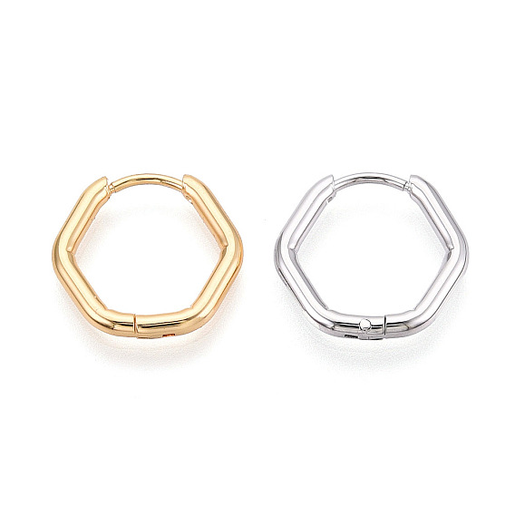 Серьги из 304 нержавеющей стали, шестиугольник