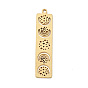 Brass Pendants, Rectangle with Moon & Star