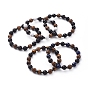Natürlichen Edelstein Stretch-Armbänder, mit nichtmagnetischen synthetischen Hämatitperlen und Holzperlen, Rund & abacus