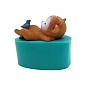 Sleeping Sika Deer with Bird Food Grade Silicone Molds, Fondant Molds, Resin Casting Molds, for Chocolate, Candy, UV Resin & Epoxy Resin Deroration Making
