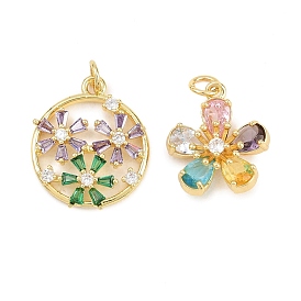 Латунные микро проложить кубического циркония подвески, без кадмия и без свинца, реальный 18 k позолоченный, 