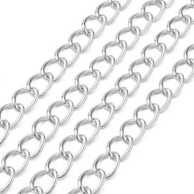 Aluminio retorcido cadenas, sin soldar, 18x13x2.5 mm