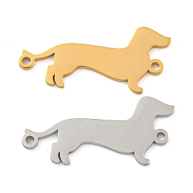 304 Stainless Steel Connector Charms, Laser Cut, Dog Links