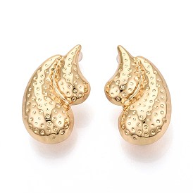 Серьги-гвоздики из латуни в форме каплевидной формы, без никеля 