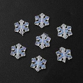 200Pcs Transpareent Acrylic Beads, Snowflake
