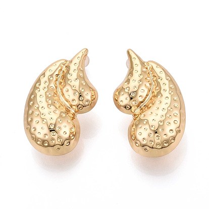 Серьги-гвоздики из латуни в форме каплевидной формы, без никеля 