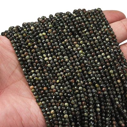 Природные SERAPHINITE нитей бисера, круглые, граненые