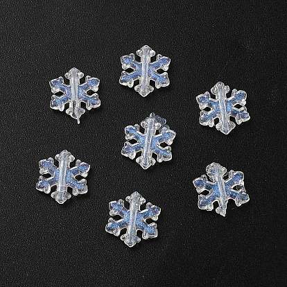 200Pcs Transpareent Acrylic Beads, Snowflake