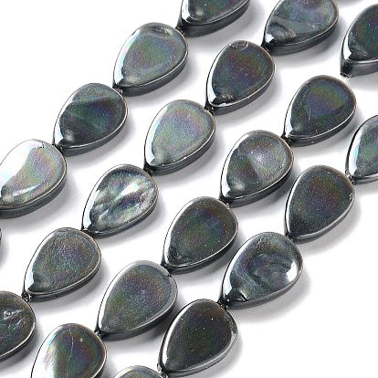 Нитки из натуральных пресноводных ракушек с эмалью, слеза