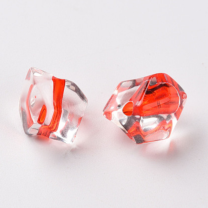 Transparent Acrylic Beads, Nuggets