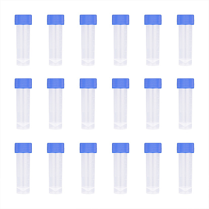 Graduated Tube Plastic Bead Containers, with Lid
