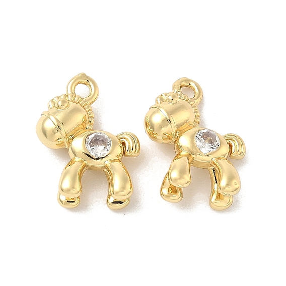 Латунные микро проложить кубического циркония прелести, лошадь