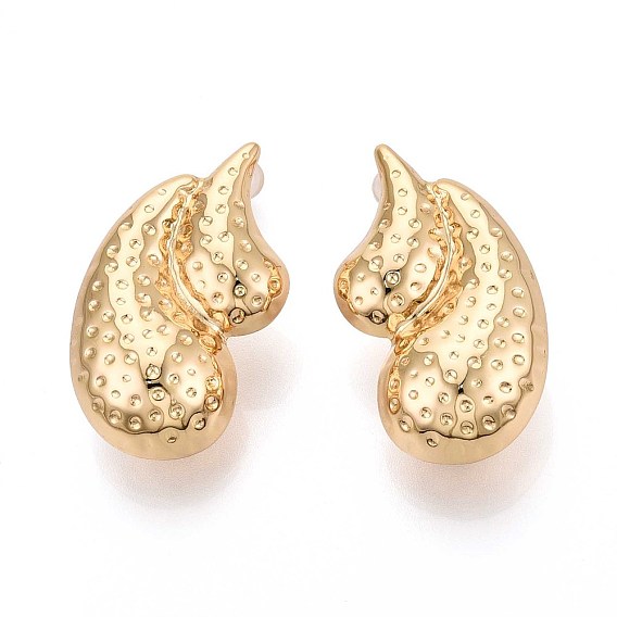 Серьги-гвоздики из латуни в форме каплевидной формы, без никеля 