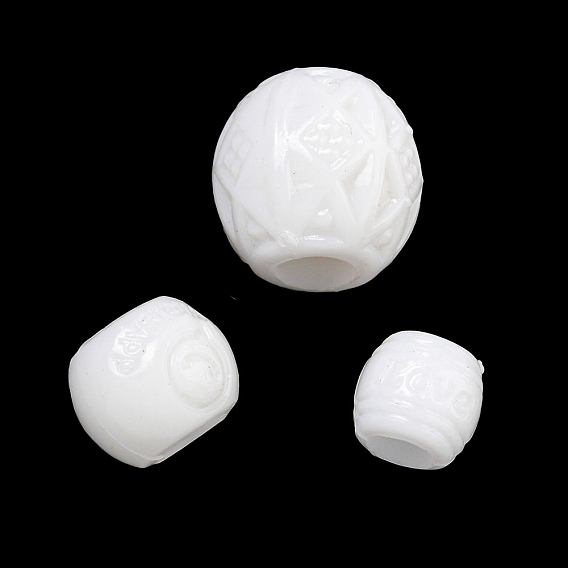 Непрозрачный акрил европейского бисера, бусины с большим отверстием, рондель