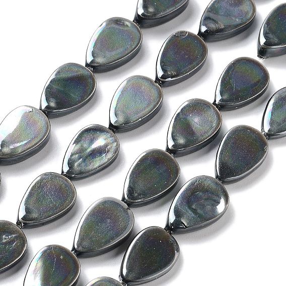 Нитки из натуральных пресноводных ракушек с эмалью, слеза