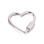Alloy Heart-shaped Locking Carabiner Clasps