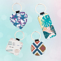 DIY Keychain Making Kits, Including PU Leather Sublimation Blanks Keychains, Iron Split Key Rings, Alloy Swivel Lobster Claw Clasps and Faux Suede Tassel Pendants