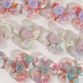 Cellulose Acetate(Resin) Cabochons, Flower