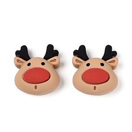 Кабошоны из непрозрачной рождественской смолы, олень