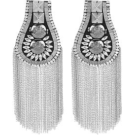 Съемные железные погоны с кисточками, нагрудный знак в стиле панк, с тканевой фурнитурой и булавкой