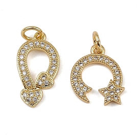 Латунные микро проложить кубического циркония подвески, долговечный, без кадмия и без свинца, стойки покрытие, реальный 18 k позолоченный, с целью перехода в кольце