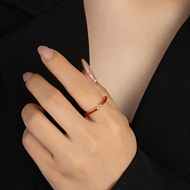 Латунные манжетные кольца с хлопковым шнурком для женщин, золотые