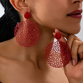 Массивные серьги-гвоздики из цинкового сплава, полый лист