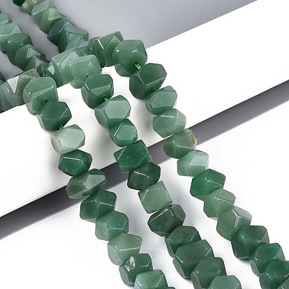 Естественный зеленый авантюрин бисер нитей, самородки, граненые