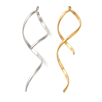 Ионное покрытие (ip) 304 подвески из нержавеющей стали, волновая линия очарование