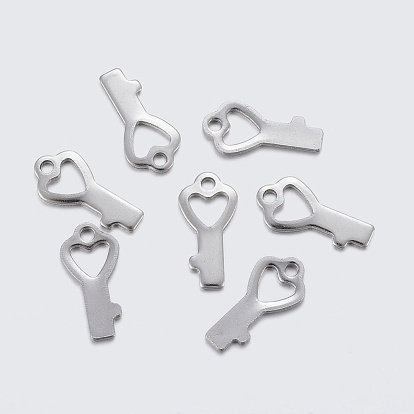 Pendentifs en acier inoxydable, clé