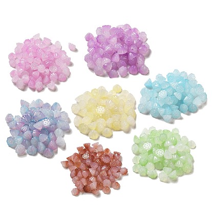 Двухцветные акриловые бусины, лотоса seedpod