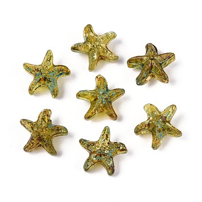 Прозрачные стеклянные бусины пикассо, морская звезда