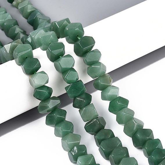 Естественный зеленый авантюрин бисер нитей, самородки, граненые