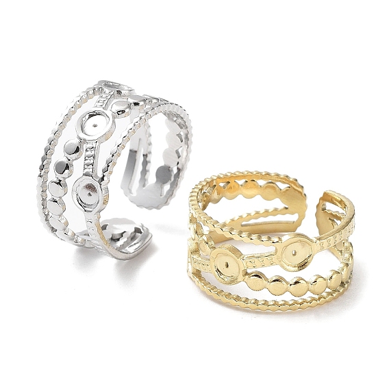 304 Крест-накрест манжеты из нержавеющей стали, настройки кольца чашки безеля с круглым лотком