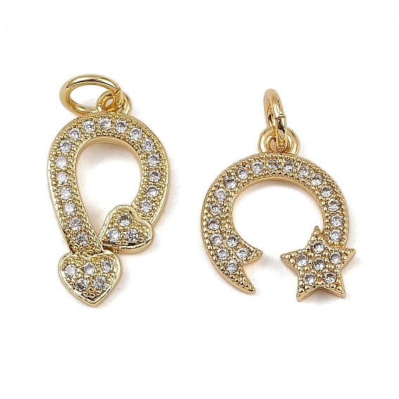 Латунные микро проложить кубического циркония подвески, долговечный, без кадмия и без свинца, стойки покрытие, реальный 18 k позолоченный, с целью перехода в кольце