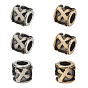 Brass European Beads, Large Hole Beads