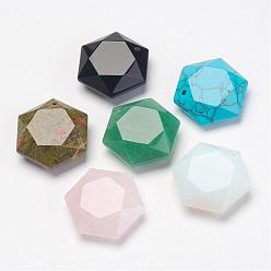 Gemstone Pendants, Hexagon