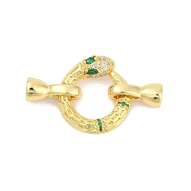 Латунное микропейв, прозрачный кубический цирконий, складные застежки, без кадмия, без никеля и без свинца, змея