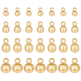 40 шт 4 стили латунные подвески, круглые подвески